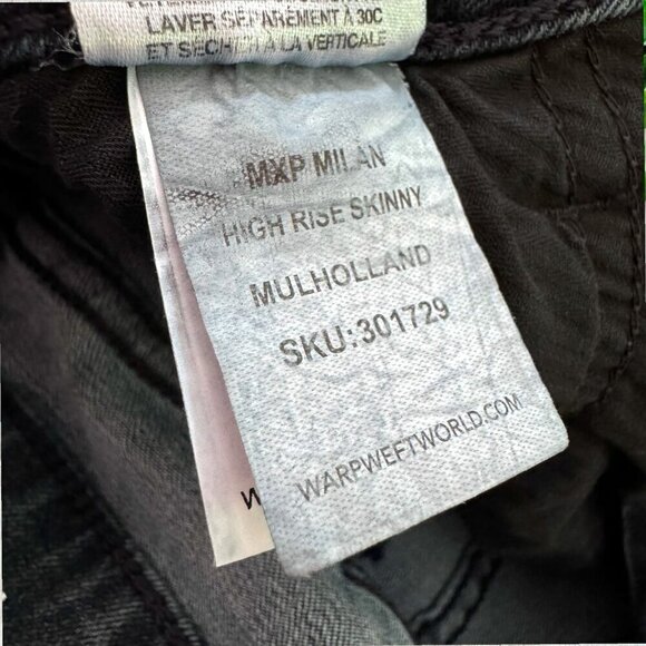WARP + WEFT Milan MXP High Rise Skinny Stretch Brush Denim Jeans Women's 2 / 26 - Picture 7 of 9